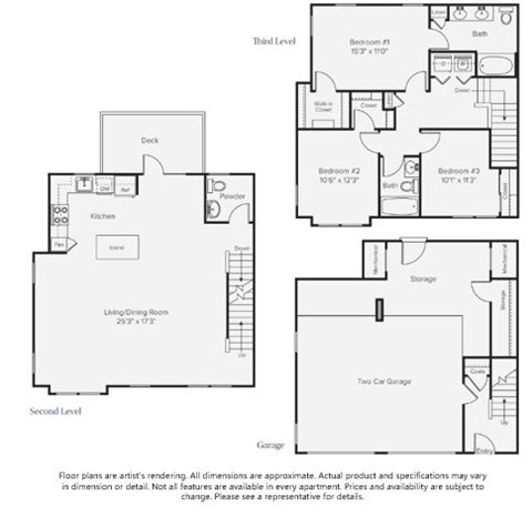 A floorplan of an apartment home